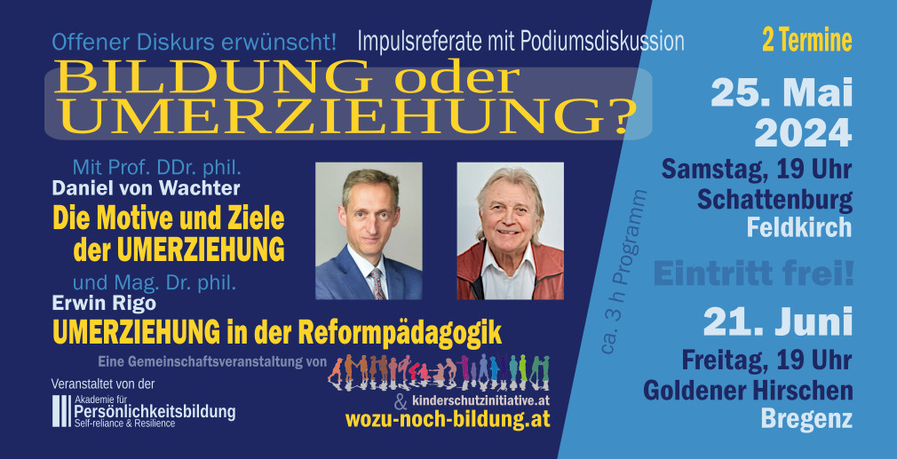 Banner „Bildung oder Umerziehung?“